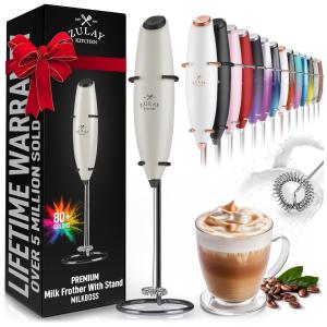 Mixer Elétrico com Suporte, Zulay Kitchen, Branco e Preto