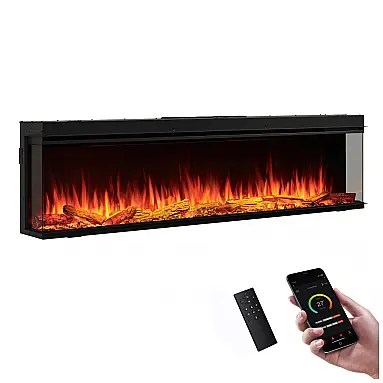 Lareira Elétrica Legend Flame 180x50cm