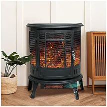 C Hopetree CHTEFSXB24B Aquecedor Lareira Elétrica com Controle Remoto e Chamas 3D Ajustável, 110V, Preto