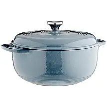 Panela de Ferro Fundido 6 Litros Forno Holandês Esmaltado e Antiaderente, LODGE EC6D34, Azul