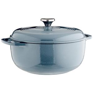 Panela de Ferro Fundido 6 Litros Forno Holandês Esmaltado e Antiaderente, LODGE EC6D34, Azul