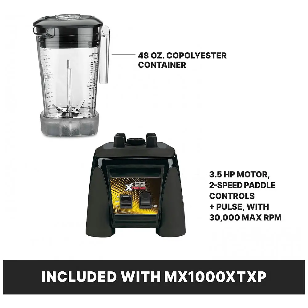 Liquidificador Profissional 1,4L com Função de Pulsar, Jarro de Copolímero sem BPA e Plugue de 5 a 15 Fases, 110V, Waring MX1000XTXP — foto 3