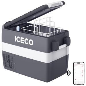 Mini Geladeira e Frigobar para carro Portátil 12V, 110 40L, 220v, ICECO JP40 with Cover, Preto