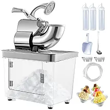 Máquina de Raspadinha Profissional, Produz 199 kg, H, 300W, 110v, VEVOR 110V Electric Ice Shaver, Cinza