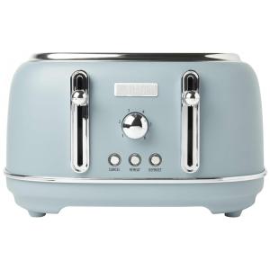Heritage Torradeira Retro Capacidade 4 Fatias, Aço Inoxidável 1500W, 110v, HADEN 75026, Azul