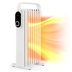 Aquecedor Elétrico a Óleo com 3 Modos, Proteção Contra Superaquecimento e Silencioso, 1500W 110V, GOFLAME, Branco