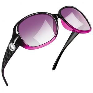 Óculos de Sol Feminino com Proteção UV, Joopin A19, Roxo Gradiente