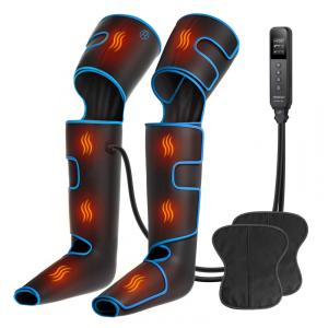 Massageador Elétrico de Compressão para Pernas e Pés 3 Modos e 3 Intensidades, CINCOM, Azul