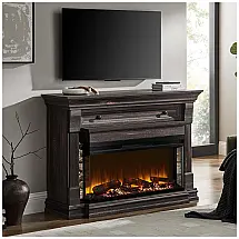 Lareira Elétrica OKD 132x91cm 1400W Rack TV Chamas 3 Cores Portátil 110V