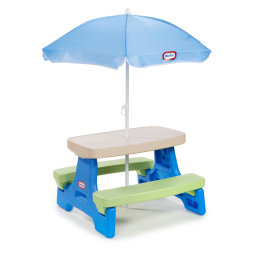 Mesa de Piquenique com Guarda Chuva para até 6 Crianças, Little Tikes