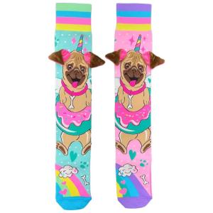 Meias Fofas de Pug com Orelhas 3D - Tamanho 3-5T - MADMIA