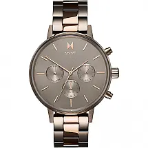 Conjunto de presentes MVMT Nova Relógio Analógico Feminino 38MM Relógio de ouro rosa e pulseira de ouro rosa Taupe