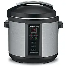 Panela de Pressão Elétrica 5.7 Litros, Escovado em Aço Inoxidável,110V 1000W, CUISINART CPC 600, Preto e Prata
