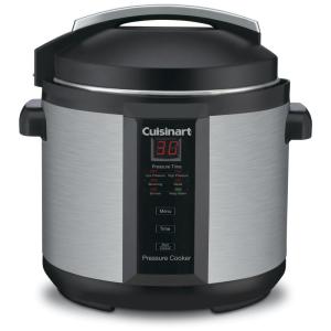 Panela de Pressão Elétrica 5.7 Litros, Escovado em Aço Inoxidável,110V 1000W, CUISINART CPC 600, Preto e Prata