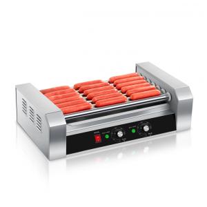 Máquina de Cachorro-Quente SYBO, 18 Cachorros-Quentes 7 Rolos de Grade com Bandeja de Gotejamento em Aço Inoxidável Removível, 1000W