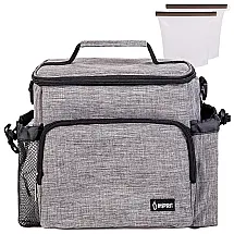 Inspirit Bolsa Térmica Portátil 15L, Mantém Quente, Frio Por até 5H, Preto