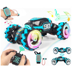 Carrinho de Controle Remoto e Sensor de Gestos com Tração nas Quatro Rodas, Modo Esportivo e Rotação 360, Boxgear, Azul