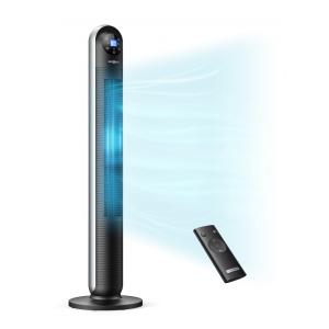 Ventilador de Torre Silencioso com Controle Remoto, Temporizador 24h e Display LED, 110V 25W, PARIS RHONE