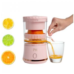 Espremedor de cítricos elétrico portátil Paris Hilton rosa sem fio com base USB recarregável e acionamento por botão único