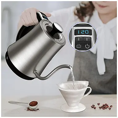 Chaleira Elétrica 1L, Aço Inoxidável,