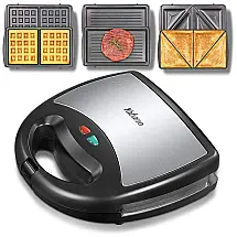 Máquina de Waffle Yabano, 2 Fatias, Prata 110V