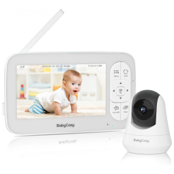 Babá Eletrônica BabyCozy com Câmera 720P, Áudio, Visão Noturna e Canções de Ninar