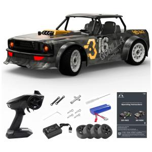 Carro de Controle Remoto Off Road 4x4, Escala 1:16 com Velocidade até 30 km/h, Controle de Direção de 2,4 GHz em Escala Real e Luzes