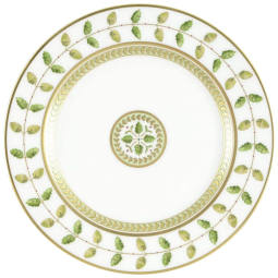 Prato para Aperitivo, Estilo Clássico Atemporal com Formato Redondo e Material de Porcelana, Bernardaud, Branco e Verde