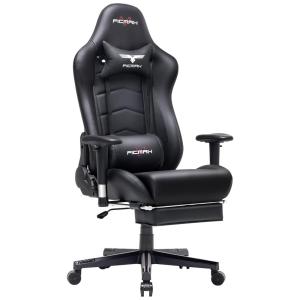 Cadeira Gamers Ficmax, Ergonômica, Reclinável, Com Massagem, 360 Graus, Preto
