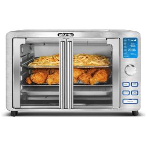 Fritadeira Elétrica AirFryer 6.3L com Painel Digital e Janela de Visualização, 110V, Gourmia, Prata