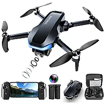 Drone com Câmera 2K HD para Adultos, FPV Vídeo Ao Vivo, Quadricóptero Dobrável, Motor Sem Escova e Controle de Gravidade, Tercaso, Preto