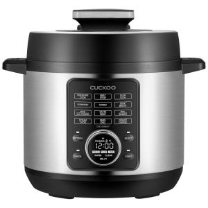 Panela de Pressão Elétrica 6L Painel Digital, Aço Inoxidável, 110V 1500W, CUCKOO CMC ZSN601F, Prateado