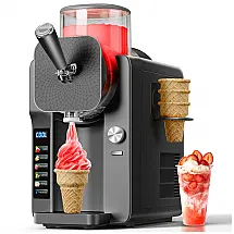 Máquina de Slush Raspadinha SOZT 2-em-1 Cinza 75oz 6 Modos Autoesvaziamento 240V