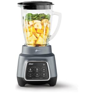 Oster Liquidificador de Bancada Jarra de Vidro 1.4L 2 Programas 3 Velocidades 800W, 110V, Cinza
