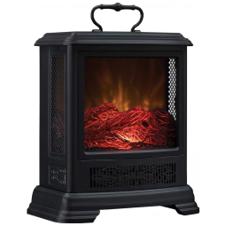 Lareira Elétrica Portátil com Chamas 3D Ajustáveis, 4600 BTU, 110v, Duraflame, Preta