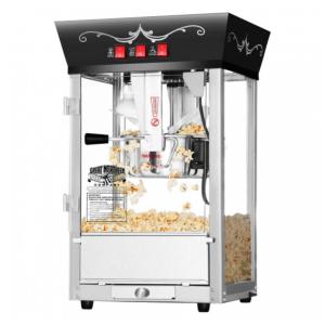 Pipoqueira Elétrica Faz até 10,8 kg de Pipoca com Panela de 226g, Luz de Aquecimento e Acessórios, 110V 850W, Great Northern Popcorn, Preta
