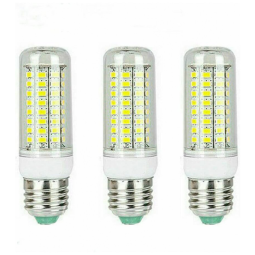 Kit 3 Lâmpadas LED Milho JHONG E27 9W 56 LEDs SMD5730 Bivolt Luz Quente e Fria Iluminação Econômica para Casa e Escritório