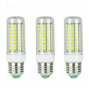 Kit 3 Lâmpadas LED Milho JHONG E27 9W 56 LEDs SMD5730 Bivolt Luz Quente e Fria Iluminação Econômica para Casa e Escritório