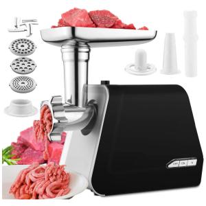 Moedor Elétrico de Carne Tinfancy, 2.000 W Max., Aço Inox, Preto 110V