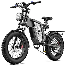 Bicicleta Elétrica para Adultos com Velocidade até 54 km/h, Alcance 120 km, 7 Velocidades e Freio a Óleo Hidráulico, 2000W, EKXBIKE X20