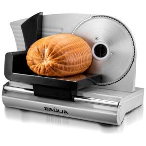 Fatiador de Frios Elétrico de Aço Inoxidável, 120W, 110v, BAULIA MS820, Prateado