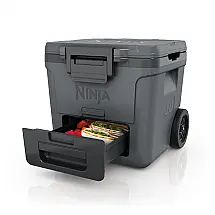 FrostVault 27.99 litros geladeira with Wheels in Charcoal Gray