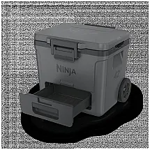 FrostVault 39.19 litros Wheeled geladeira with Dry Zone. Charcoal Gray