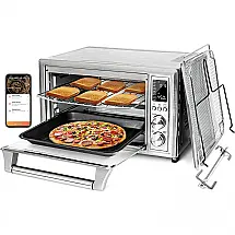 Forno Elétrico de Bancada de 30L COM 12 Funções, 1800W, Aço Inoxidável, 110v, COSORI Air Fryer Toaster Oven Combo, Prateado