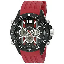 Relgio An Metal de Qartzo Maclino Homem, U.S. POLO ASSN. US9525, Vermelho