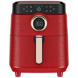 ALLcool Fritadeira Elétrica Air Fryer 8 em 1, Capacidade 5L com Painel Digital, 1700W, 110V, Vermelha