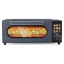 Forno de Convecção 10 em 1, 15L com Display LCD, 10 Funções Predefinidas e 4 Acessórios, 1800W, SEEDEEM, Cinza