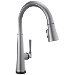 Torneira Cozinha com Tecnologia Touch2O e Pulverizador Pull Down, Inoxidável Lumicoat Arctic, Delta Emmeline 9182T-AR-PR-DST