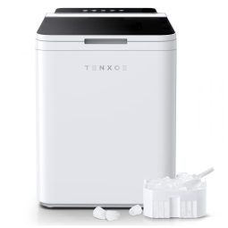 Máquina de Gelo Automática Portátil Produz até 11kg, 24H, Cor Branca, 110v, TENXOE 0104W, Branco