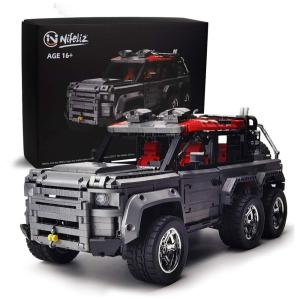 Kit de Construção Carro Modelo Off Road Pickup Rove 6X6 com 3288 Peças, Nifeliz, Cinza